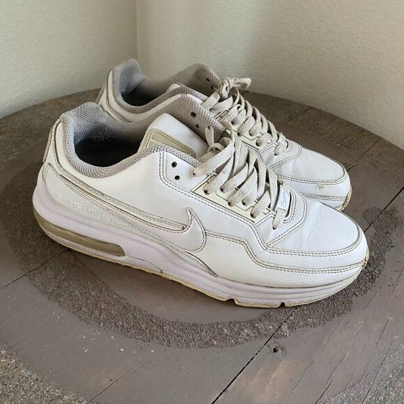 Nike Air Max LTD 3 Shoes Triple White 687977-111 Men's 8 Athletic Sneakers - Picture 1 of 9